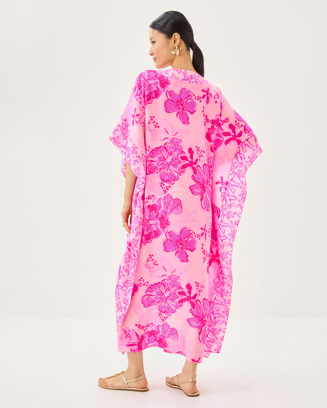 Levy V-Neck Silk Maxi Caftan