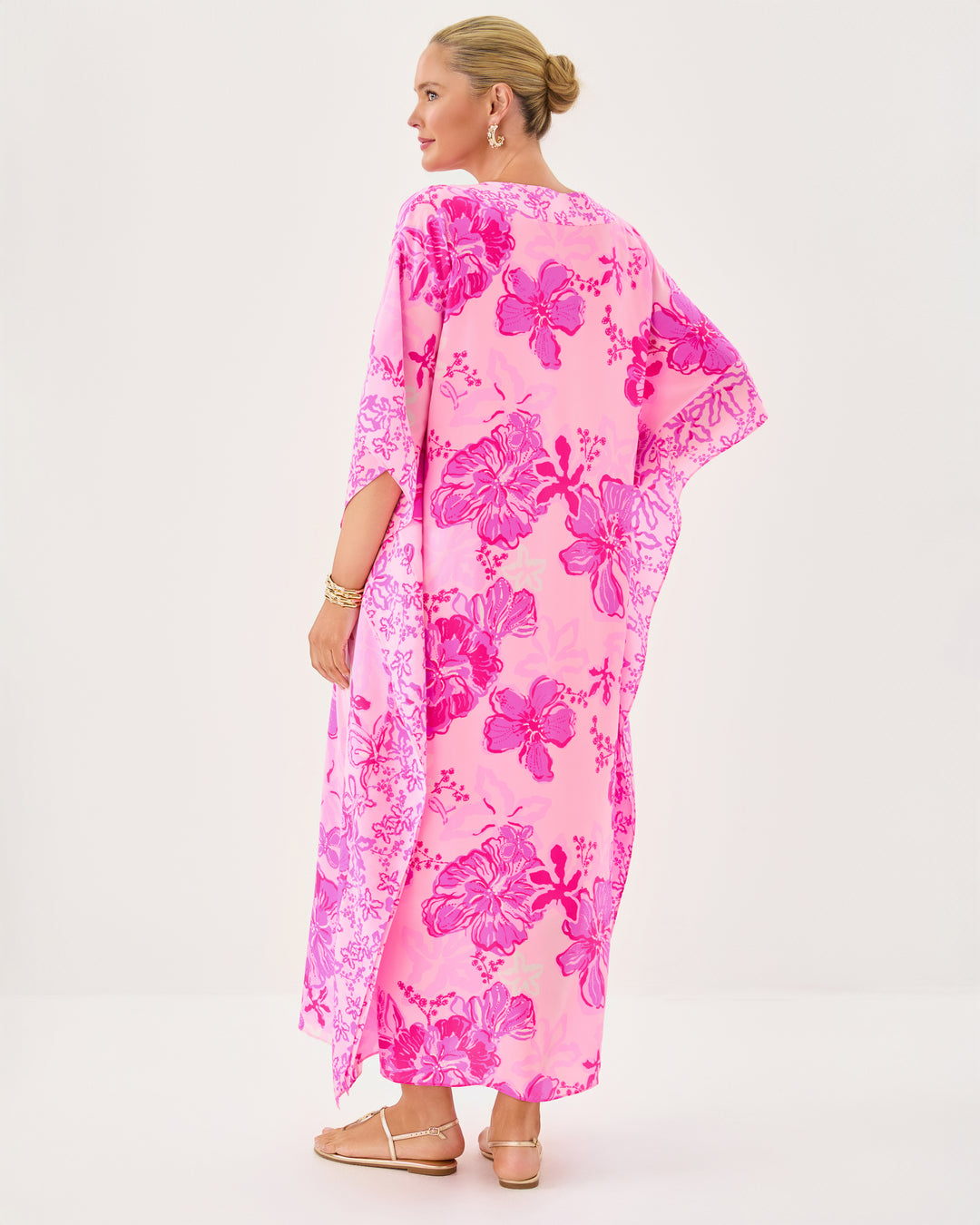 Levy V-Neck Silk Maxi Caftan
