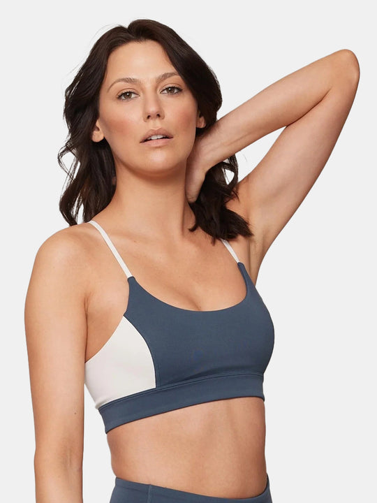FOCUS BRA - midnight blue/white alyssum