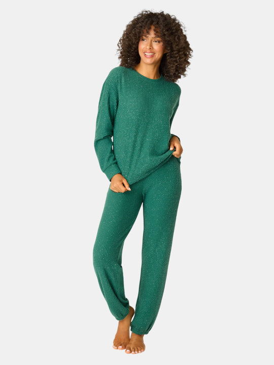 Fireside Sparkle Forest Green PJ Set