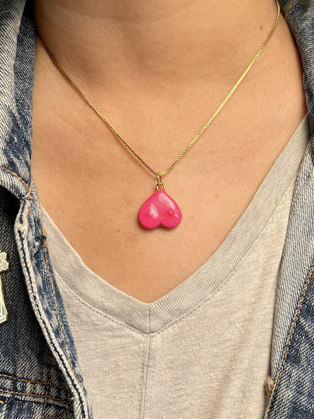 Heart Boob Necklace