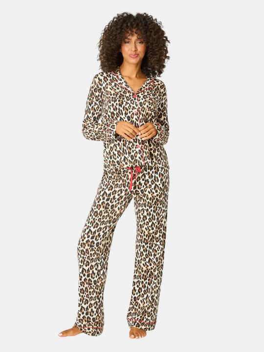 Holiday Dreams Leopard Print Pants Set
