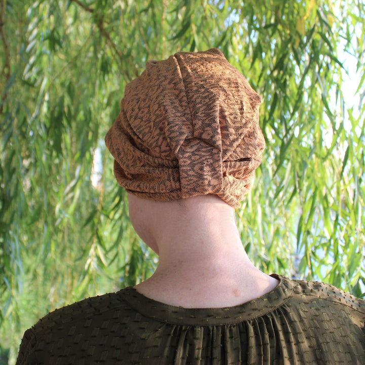 CRT - Leopard Print Raised Cotton Blend Turban
