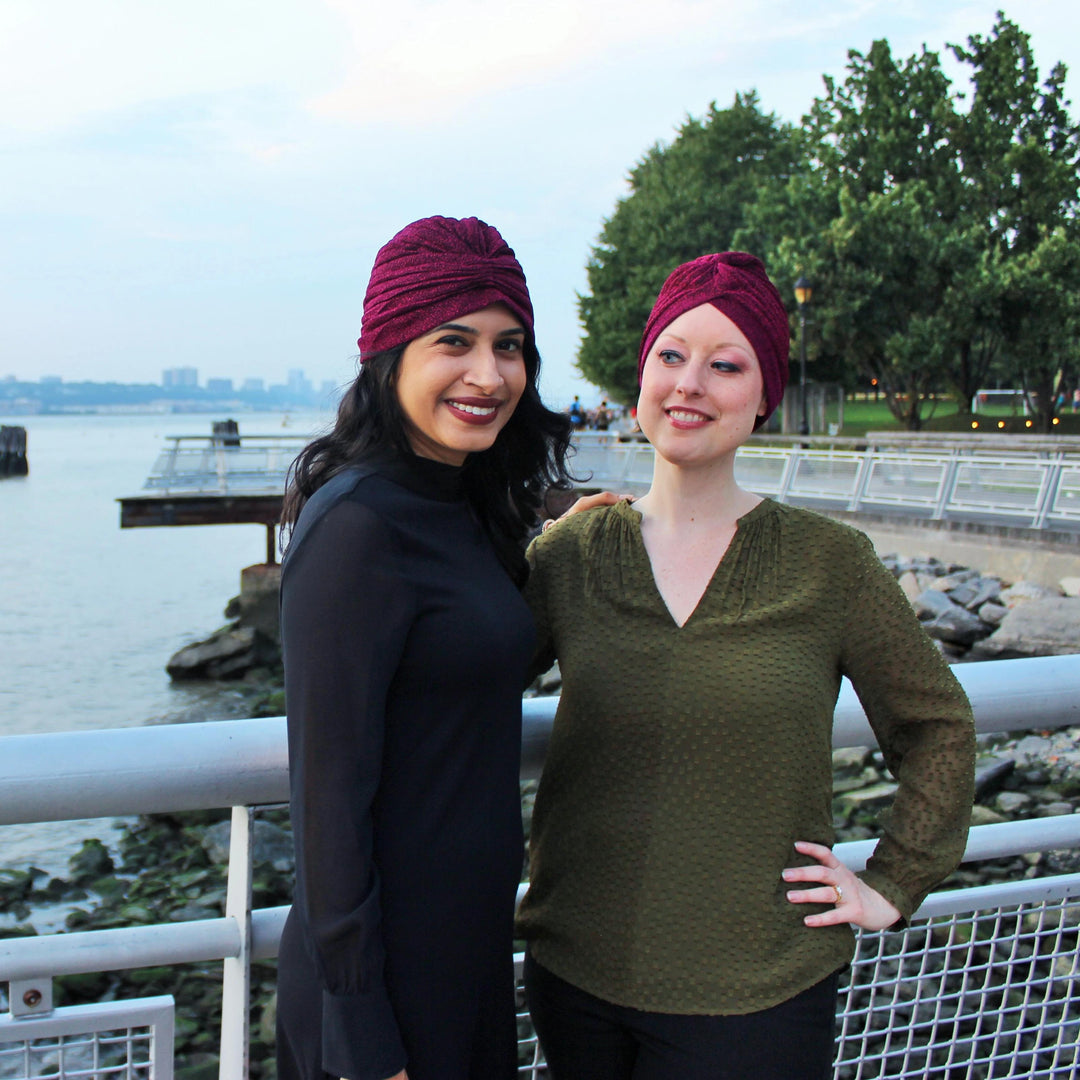 CRT - Semi-Sheer Shimmery Pleated Turban