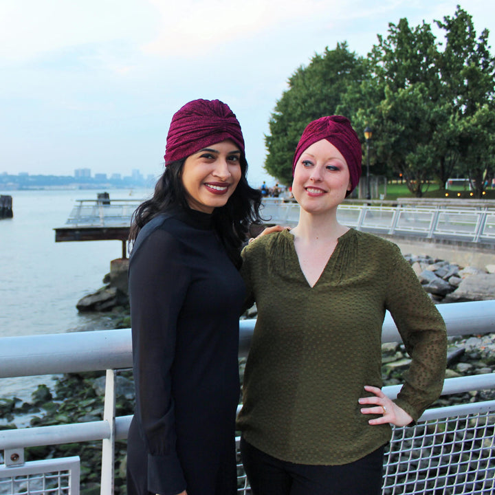 CRT - Semi-Sheer Shimmery Pleated Turban