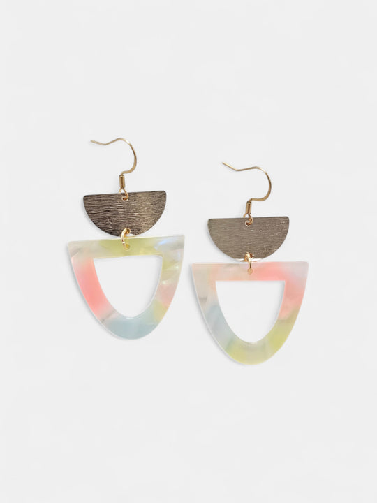 Irene Earrings - Iridescent Neon