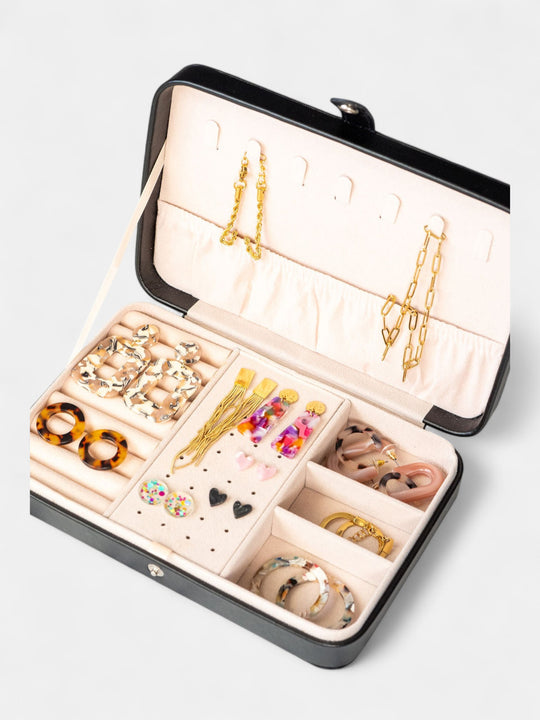 Jewelry Travel Case Box - Black