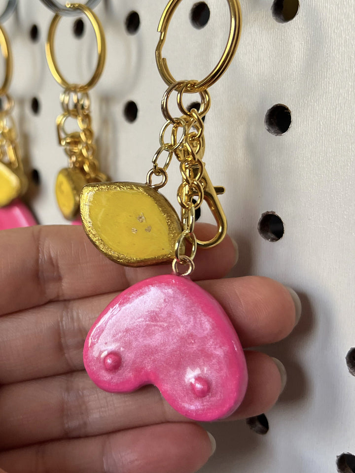 Heart Boob Keychain