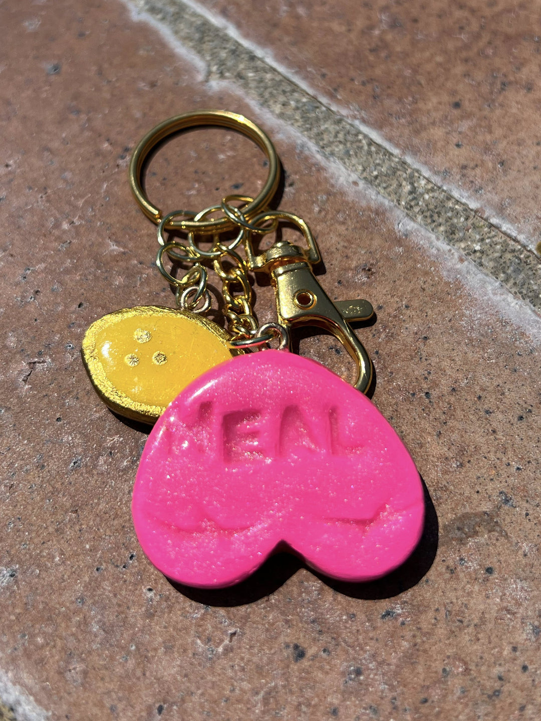 Heart Boob "Heal" Resilience Keychain