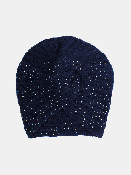 CRT - Knit Turban Twist Knot Rhinestone Sparkles