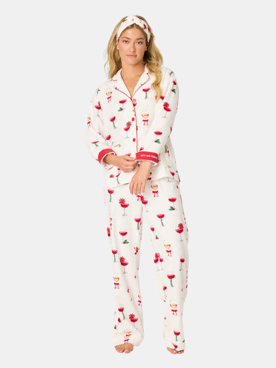 Let's Get Toasty 3-Piece Print Flannel PJ Set