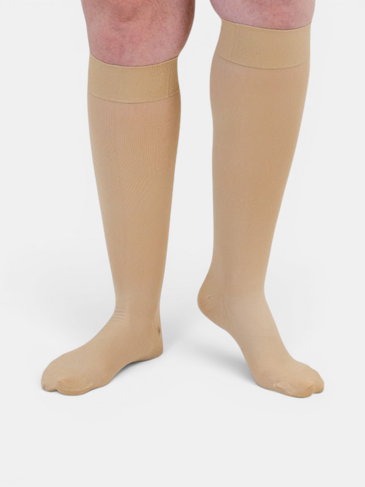 Beige Gradient Compression Socks