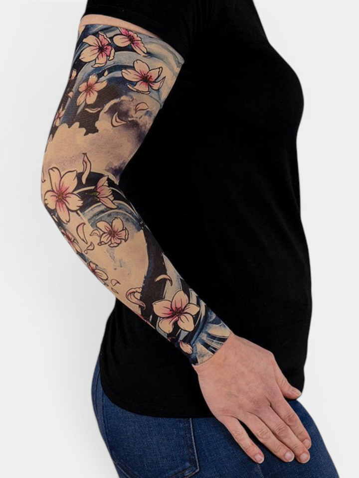 Sakura Beige Gradient Compression Arm Sleeve