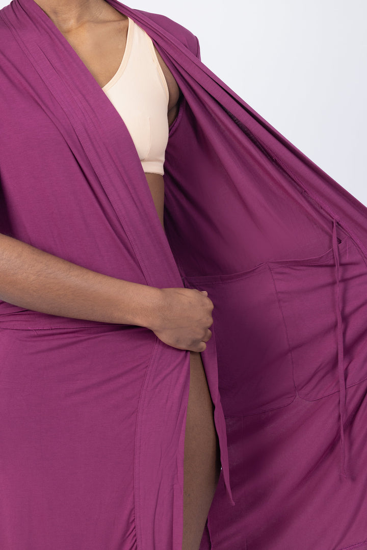 The Bianca Healing Robe in Plum