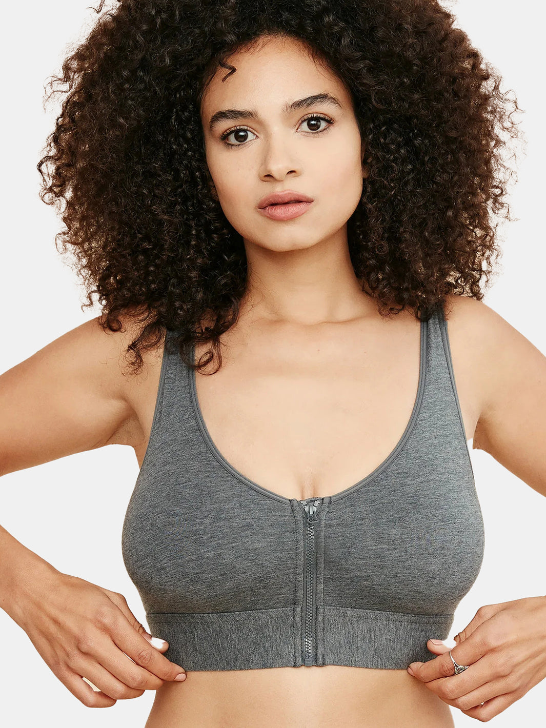 Wilderness Front Closure Bralette for Mastectomy Lumpectomy Reconstruction Gray