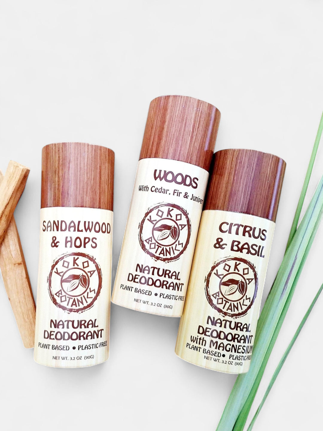 Natural Deodorant 3 Pack - Gift Set - Artisan Skin Care - Gift for Men- Vegan