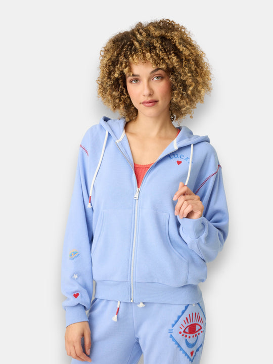 Lucky Me Hooded Zip Sweatshirt