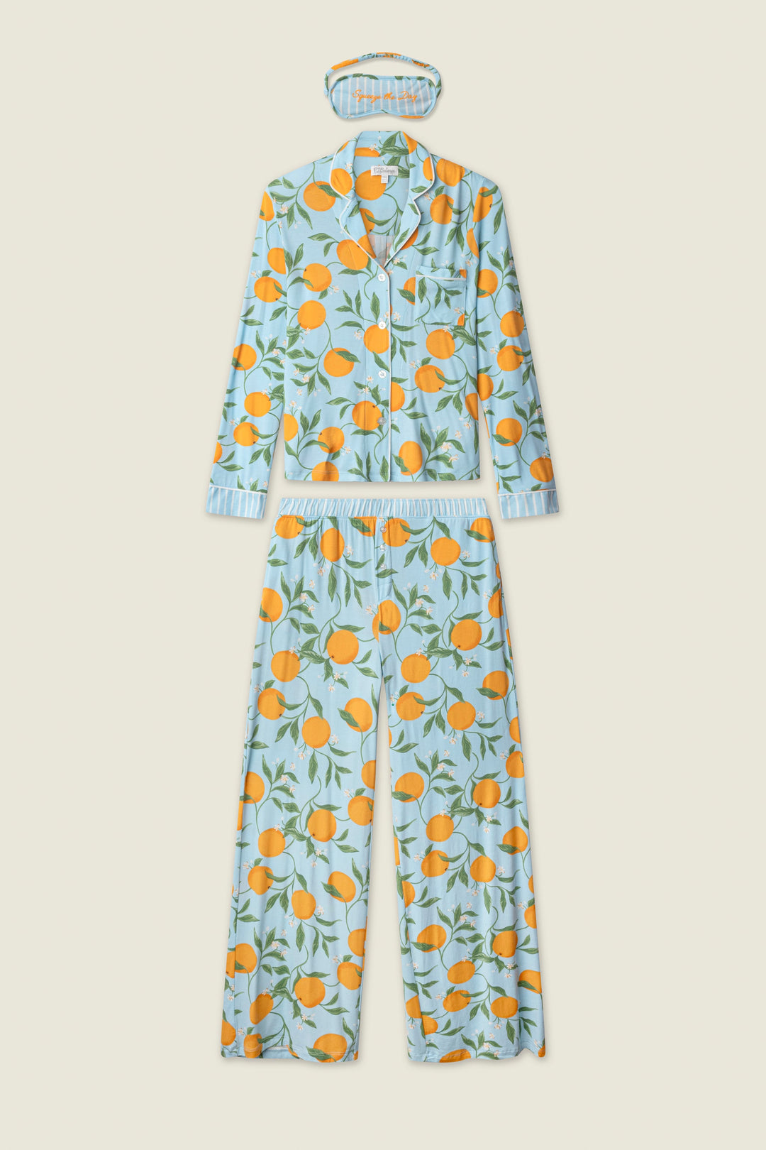 Citrus Dreams Morning Squeeze Long 3-Piece PJ Set