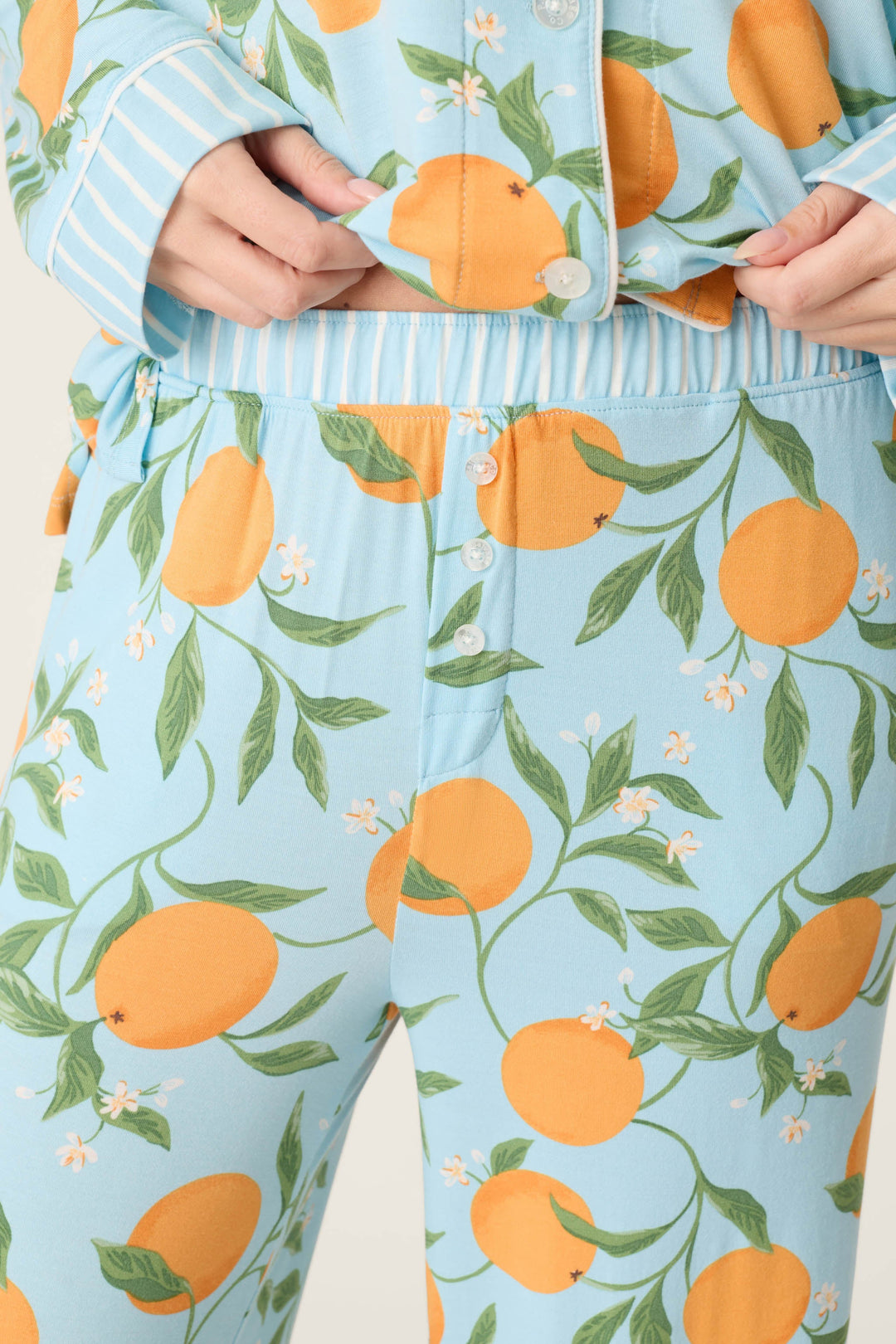 Citrus Dreams Morning Squeeze Long 3-Piece PJ Set