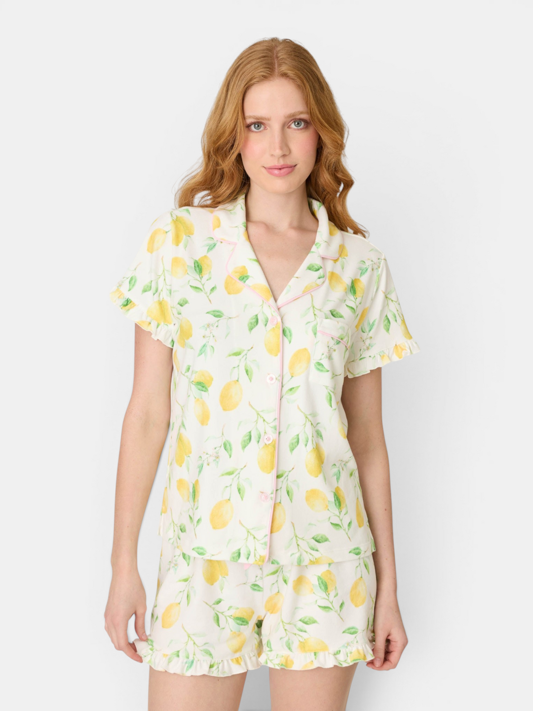 La Dolce Spritz Lemon Zest Short Sleeve Top