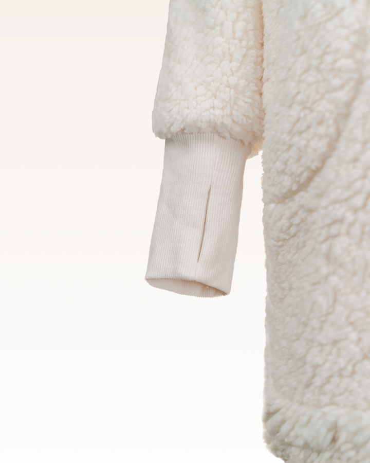 The Warrior Effect™ by Jill Martin Chenille Logo Sherpa Lounger Jacket