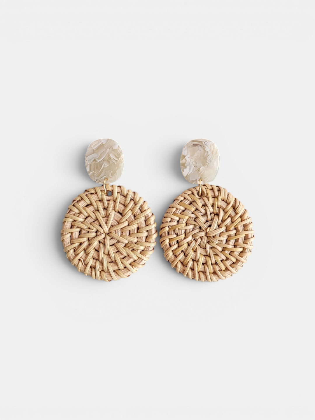 Dominica Earrings - Dark Rattan