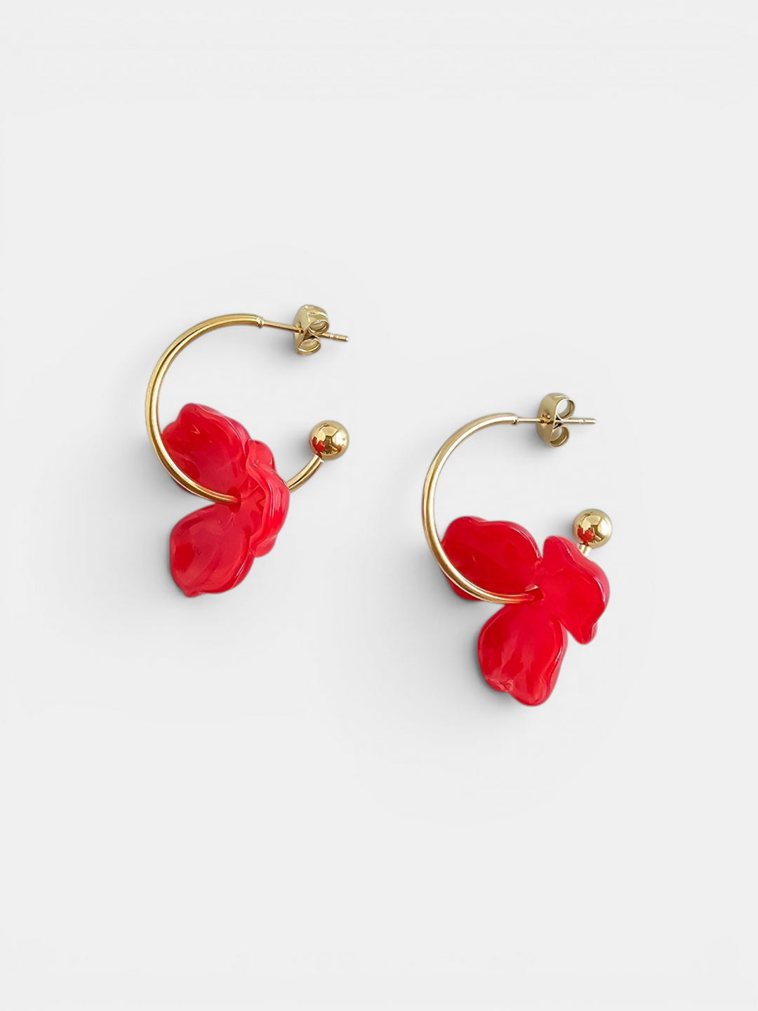 Magnolia Hoops - Poppy Red