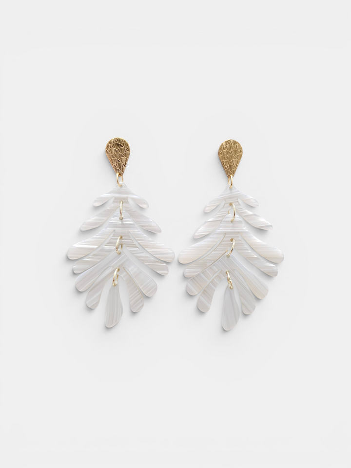 Palm Earrings - Seashell