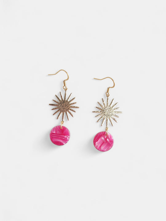 Solana Earrings - Raspberry