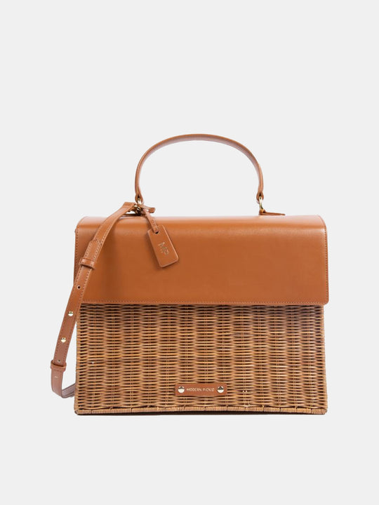 THE LARGE LUNCHER - BROWN WICKER