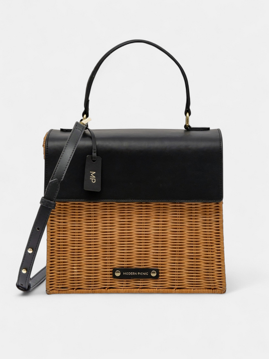 THE LUNCHER - BLACK NATURAL WICKER