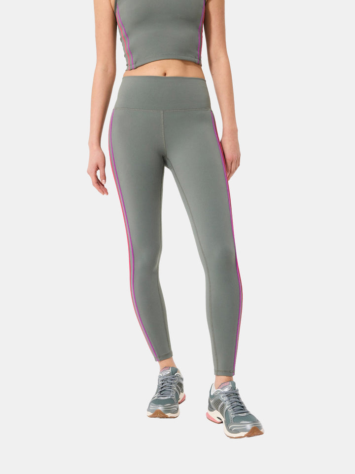 TLC Piping Stripe Legging in Moss