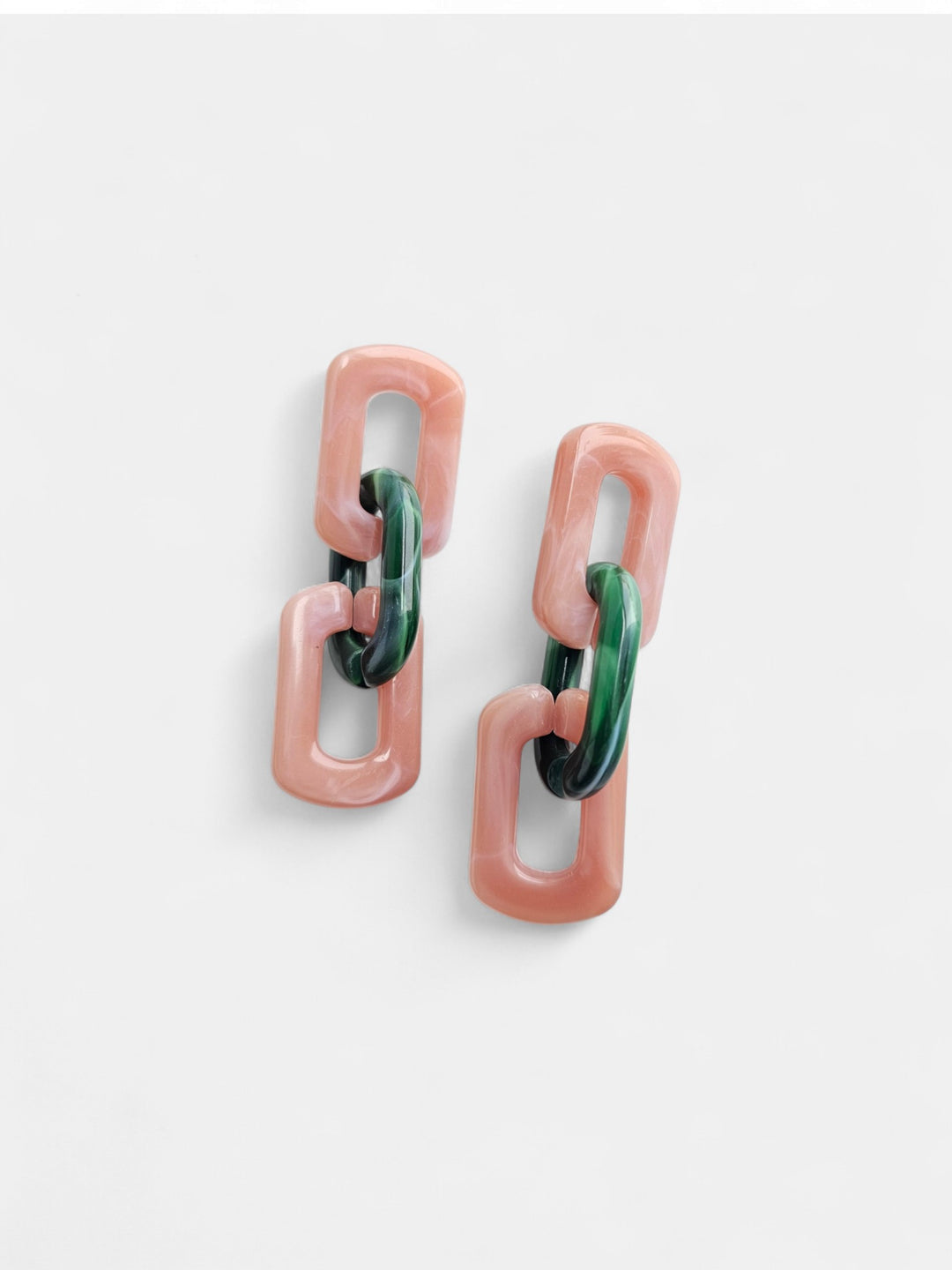 Tabitha Earrings - Vintage Rose & Forest Green