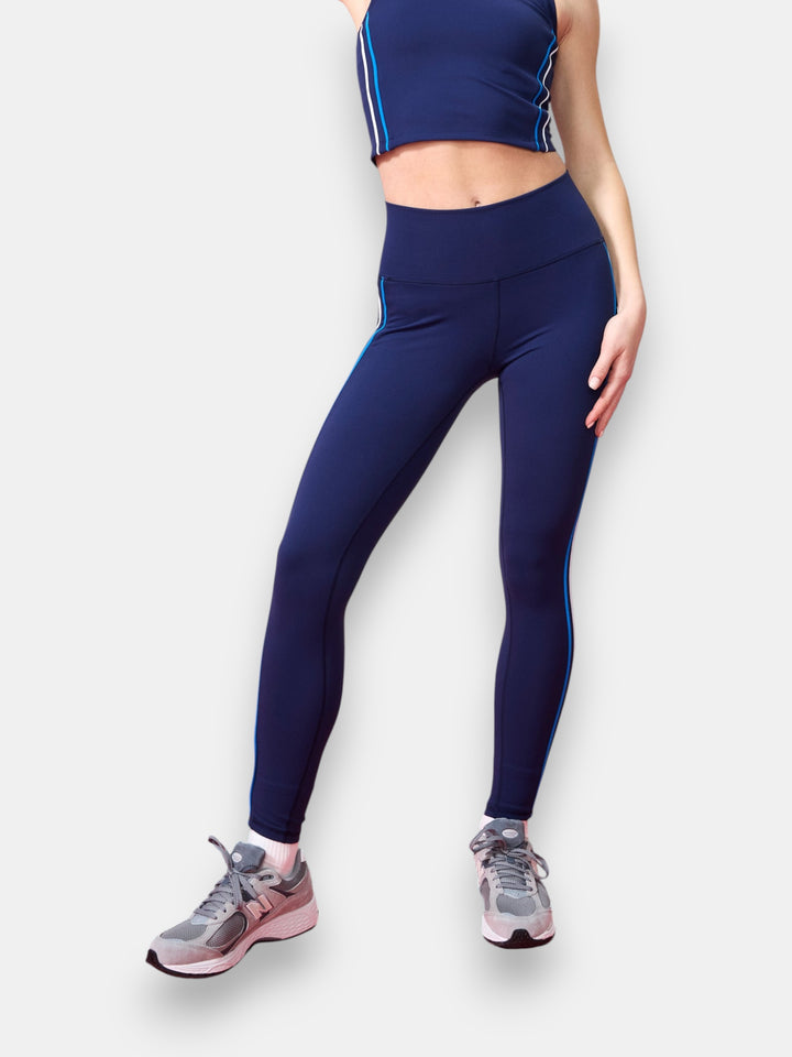 TLC Piping Stripe Legging in Lagoon