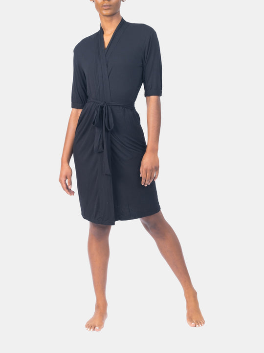 The Bianca Healing Robe in Luna Black