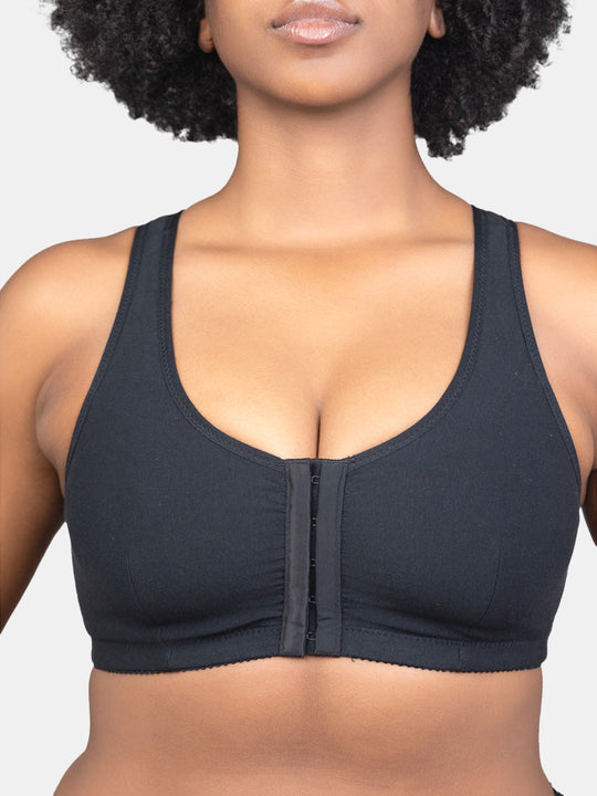 The Vivian Front Closure Bra in Luna Black