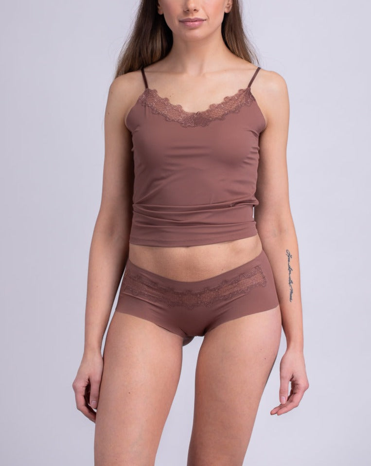 Soft Seamless Camisole with Lace