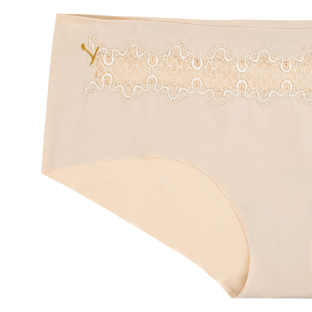 Soft Seamless Briefs with Lace