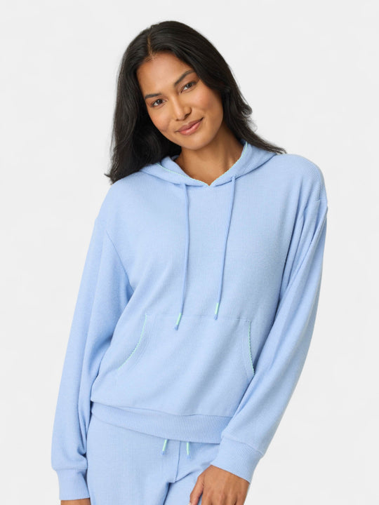 Vacay Vibes Baby Peachy Waffle Hoodie