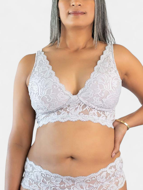 Vela Wireless Bra, Grey / Mauve