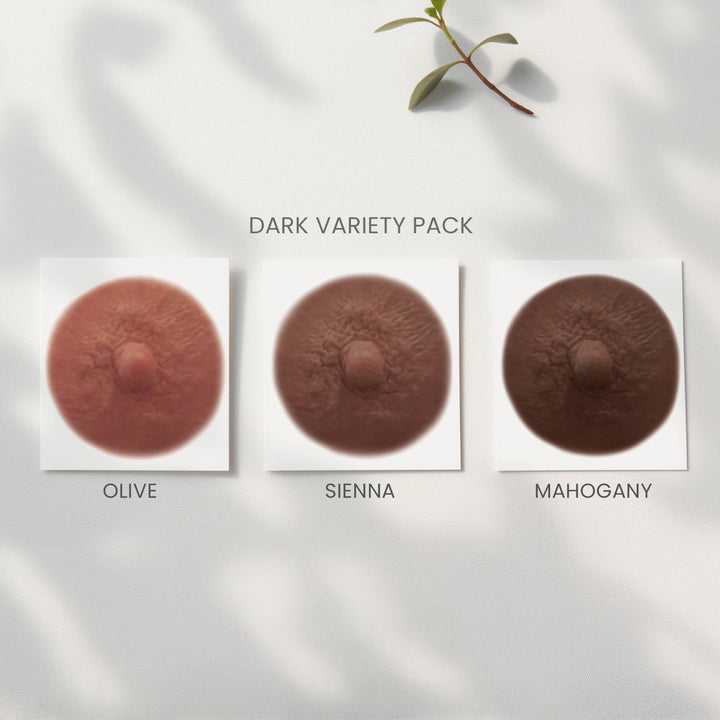 DARK VARIETY PACK – Temporary Nipple Tattoos for Mastectomy Restoration