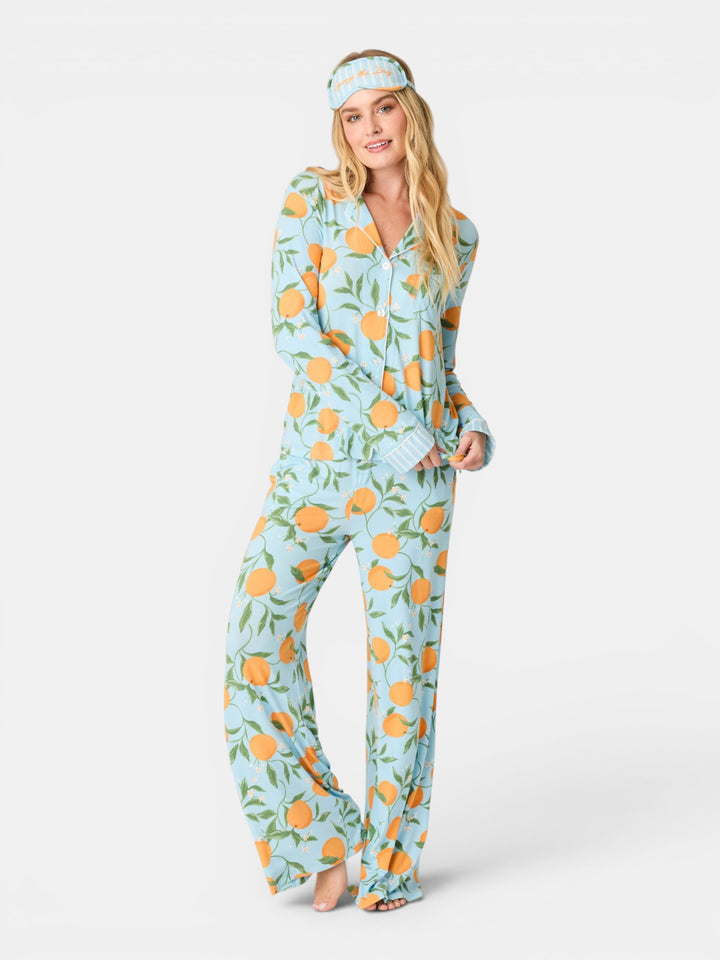 Citrus Dreams Morning Squeeze Long 3-Piece PJ Set