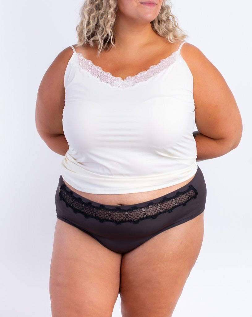 Soft Seamless Briefs with Lace