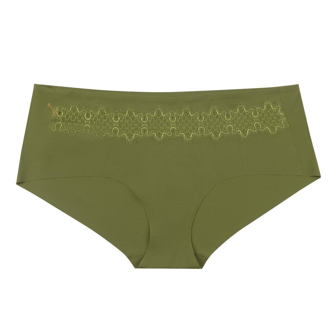 Soft Seamless Briefs with Lace