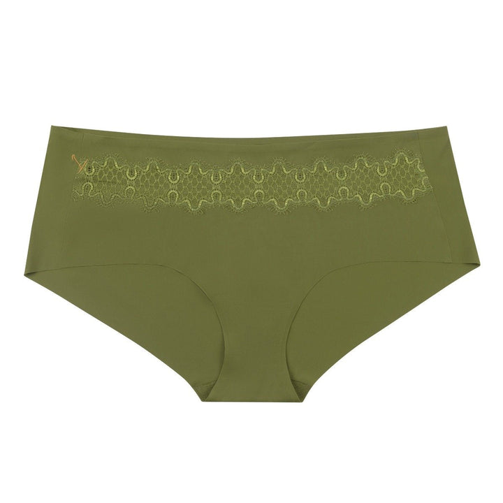 Soft Seamless Briefs with Lace