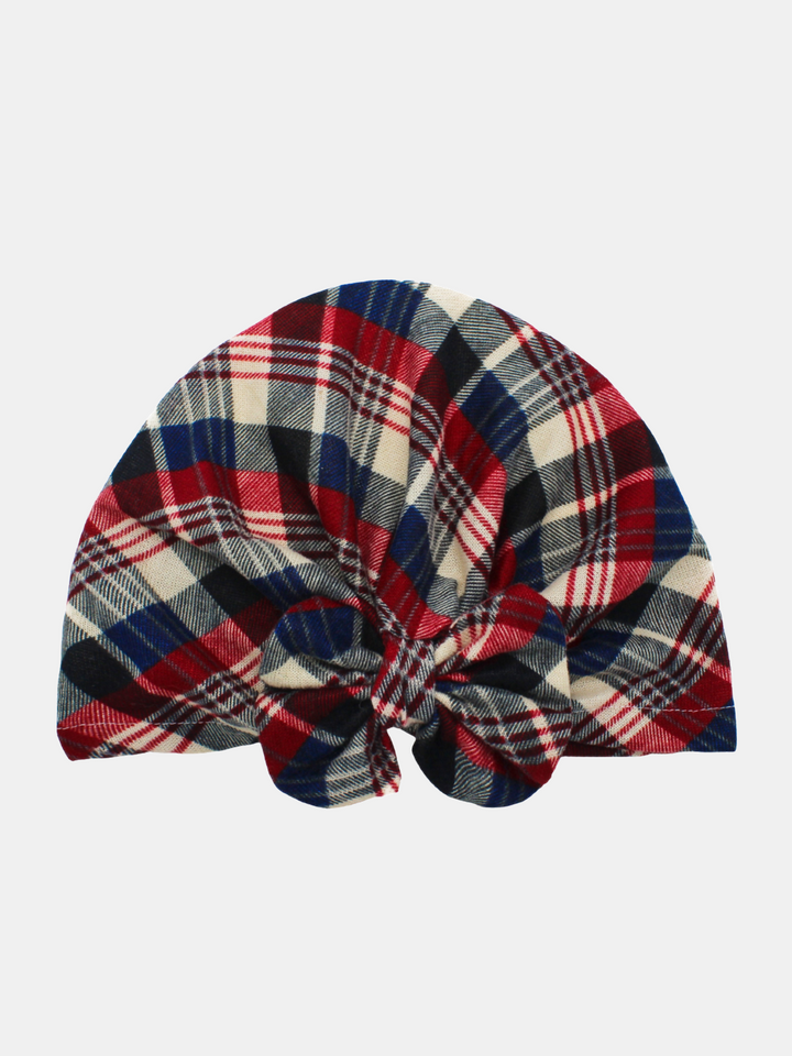 CRT - Plaid with Removable Bow Turban