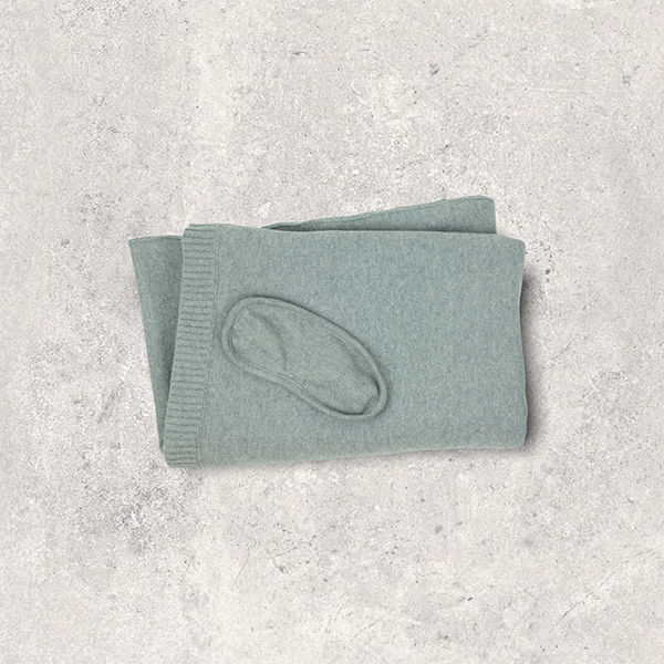 Words Love Organic Cotton Travel Blanket and Eye Mask Set
