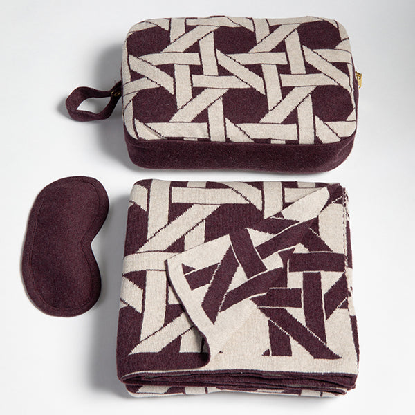 Riti Organic Cotton Travel Blanket and Eye Mask Set