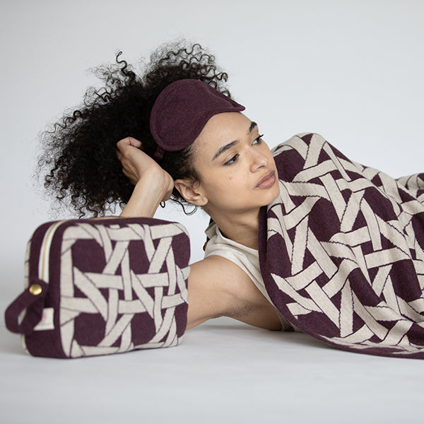 Riti Organic Cotton Travel Blanket and Eye Mask Set