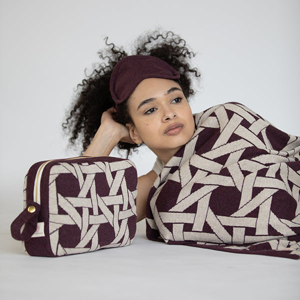 Riti Organic Cotton Travel Blanket and Eye Mask Set